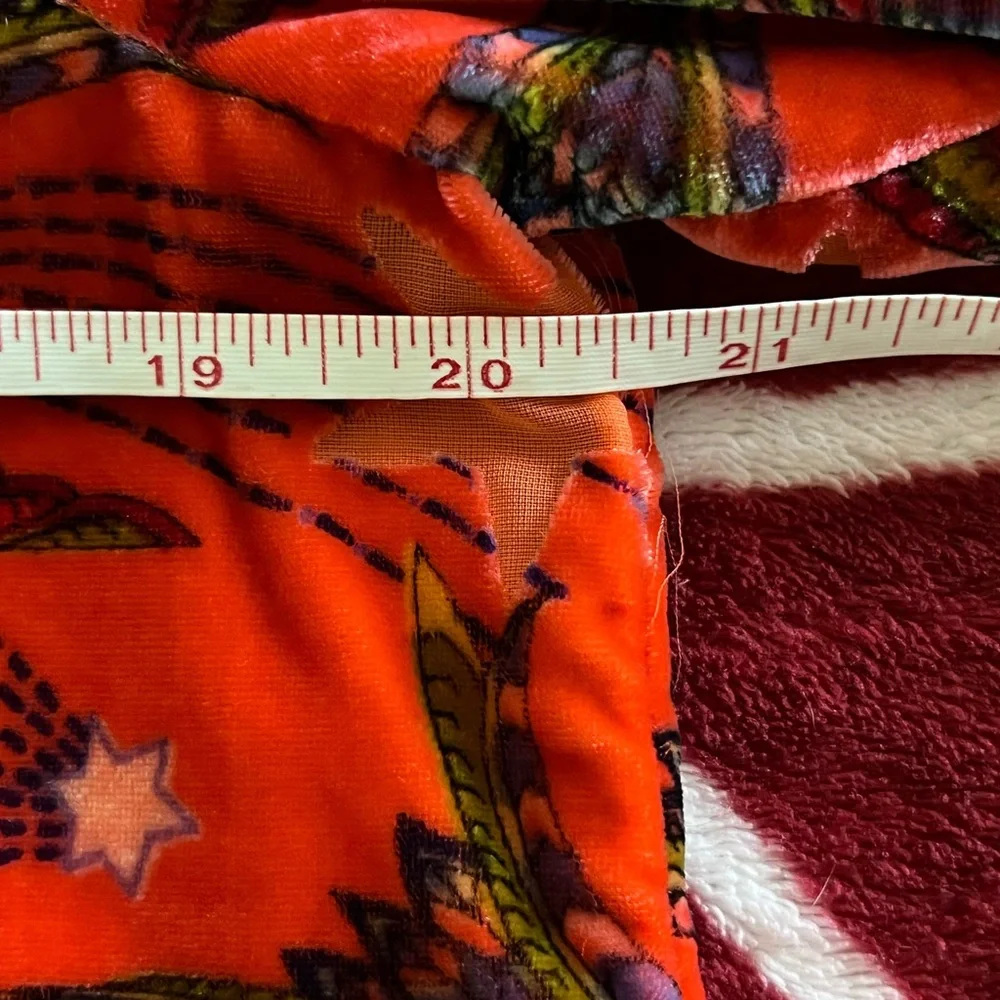 NWOT Maeve Anthropologie Dark Orange Velvet Top 6 - Picture 11 of 13